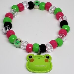 Kawaii Frog Kandi bracelet